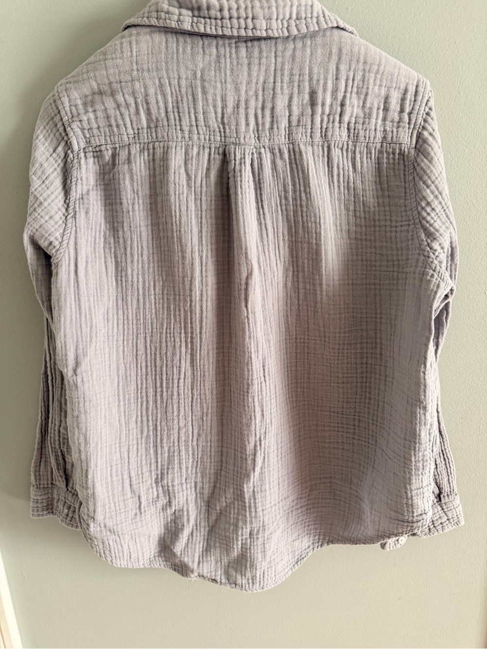 Dylan Light Blue-Grey Cotton Gauze Shirt size medium - Picture 7 of 9